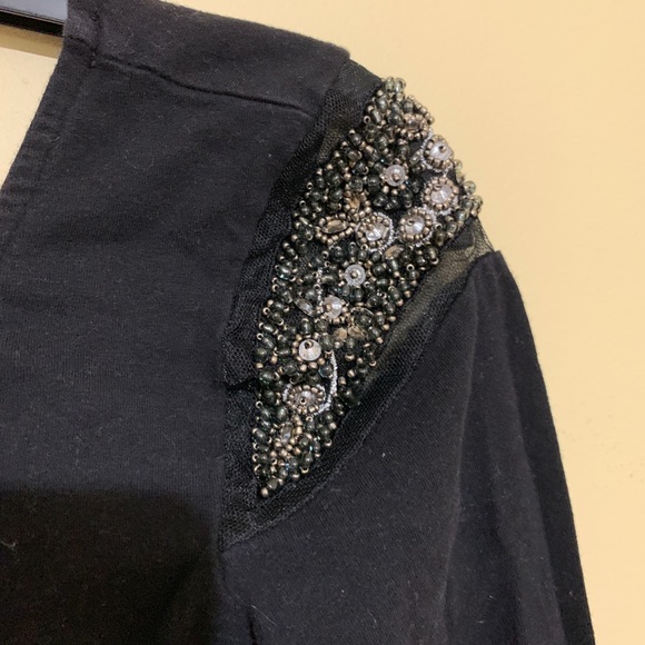 Urban Outfitters Sparkle & Fade Black Crop Top - Picture 2 of 4